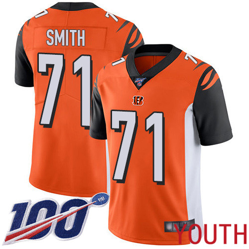 Cincinnati Bengals Limited Orange Youth Andre Smith Alternate Jersey NFL Footballl #71 100th Season Vapor Untouchable